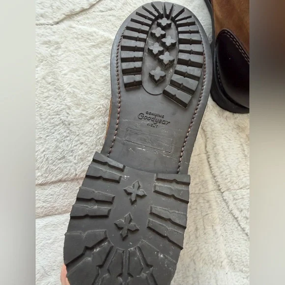 Like New! $265 Milwaukee Boot Co Brown Suede Nubuck Lace-Up Ankle Boots 10 - Picture 6 of 10